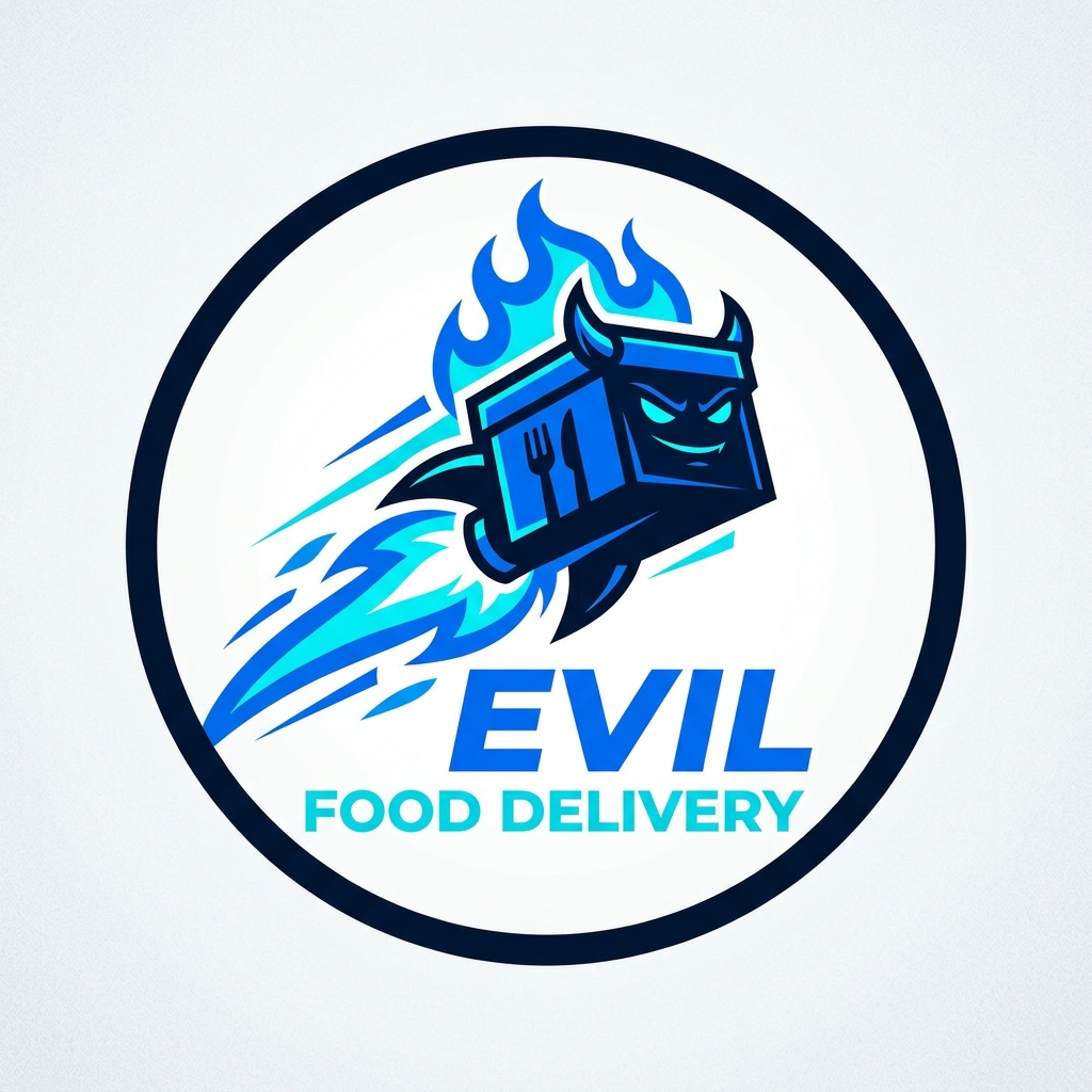 Evil Food Delivery Logo